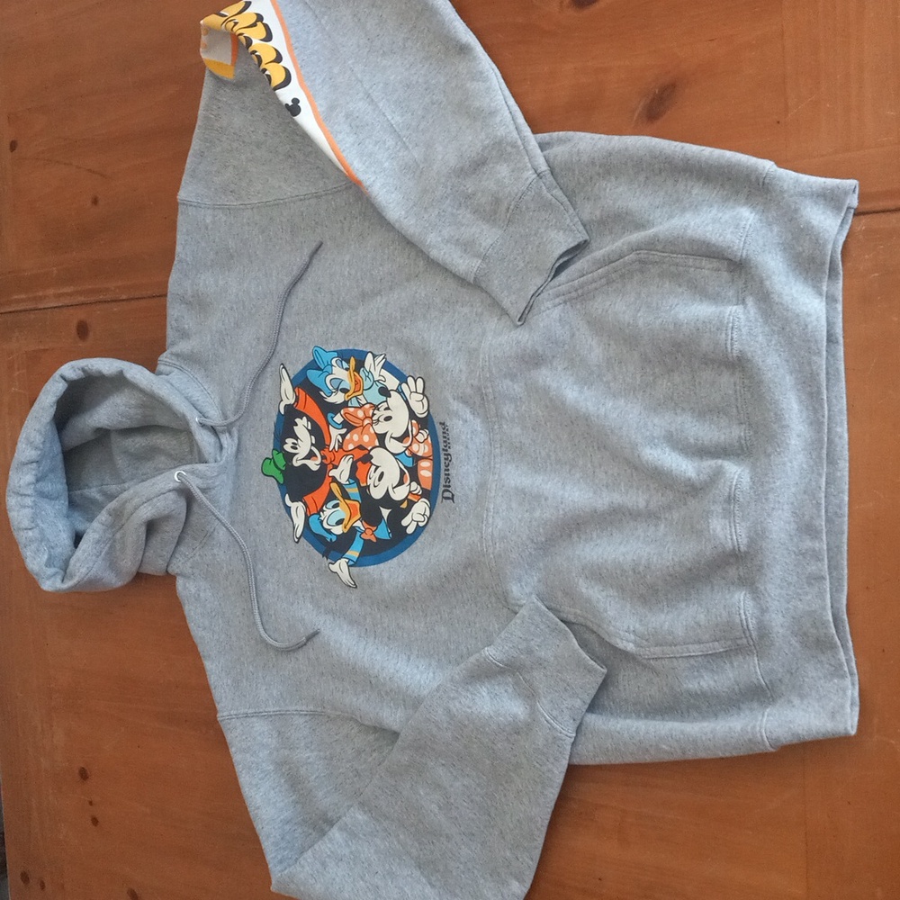 Disneyland Resort Gray Hoodie with Classic Characters Medium